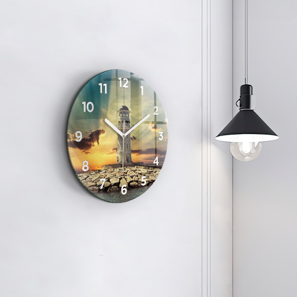 Horloge ronde 'Phare sur l''eau'