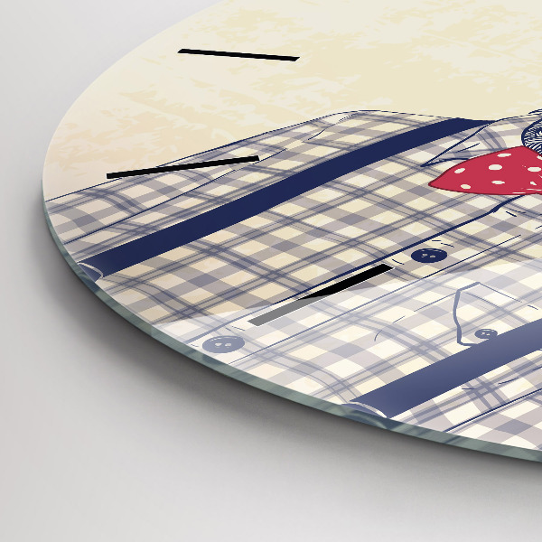 Horloge ronde Cerf en chemise