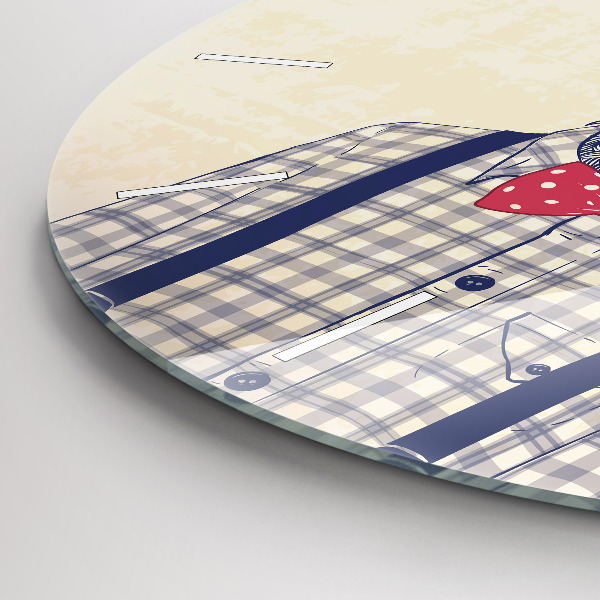 Horloge ronde Cerf en chemise