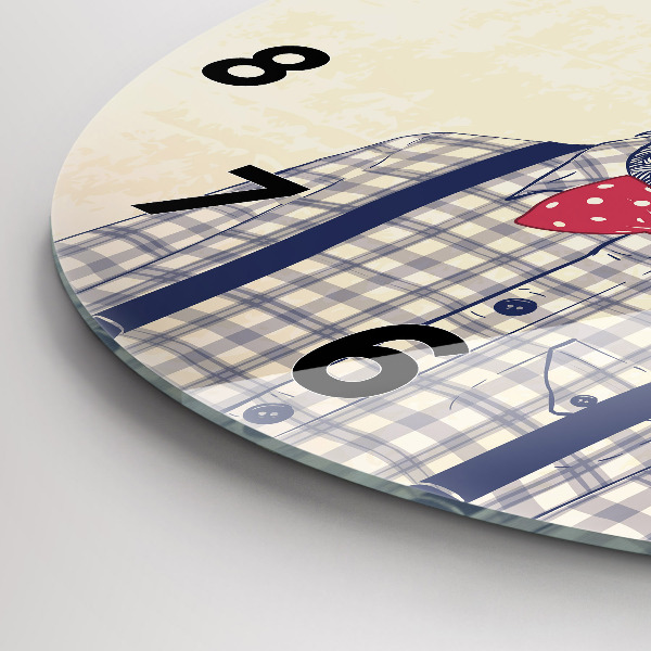 Horloge ronde Cerf en chemise