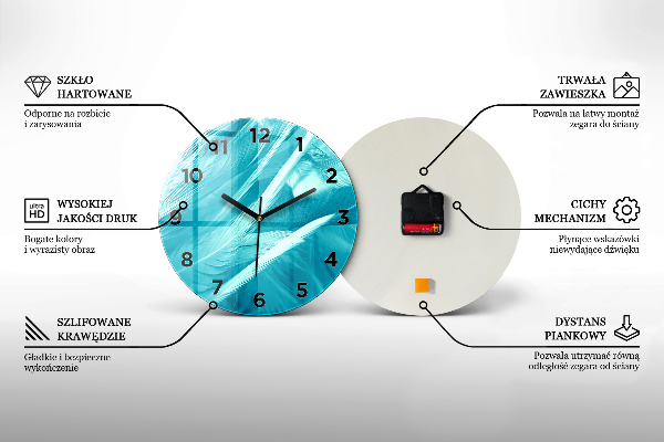 Horloge ronde Palmiers tropicaux
