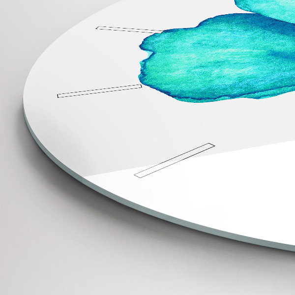 Horloge ronde 'Papillon d''été turquoise'