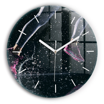 Horloge ronde Mode de vie sain - course à pied