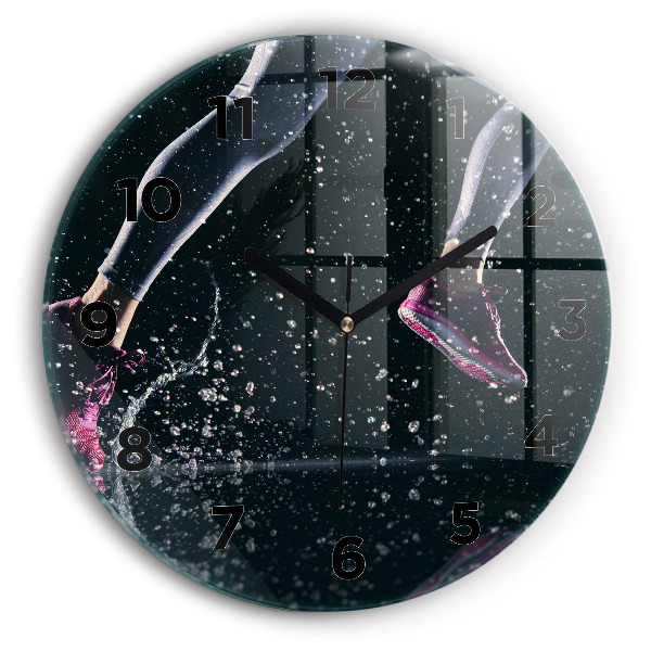 Horloge ronde Mode de vie sain - course à pied