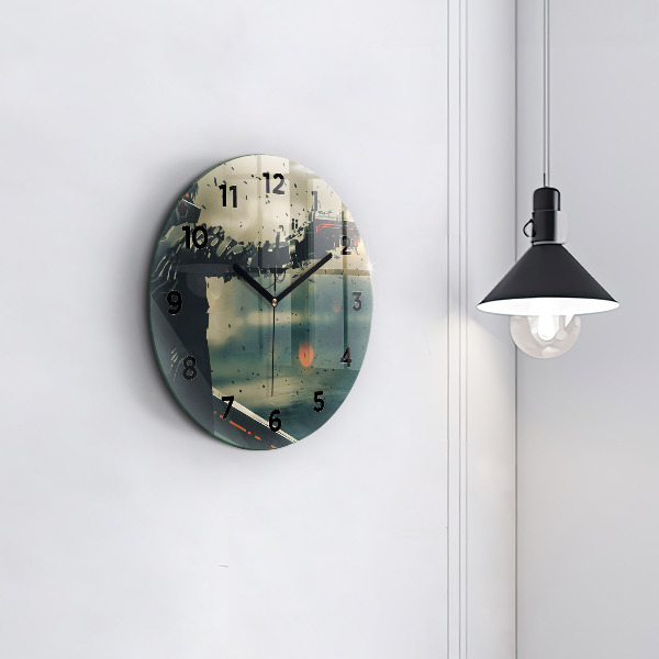 Horloge ronde 'Jeu d''arme mortelle'