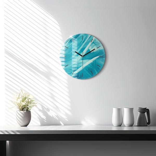 Horloge ronde Vert turquoise vintage