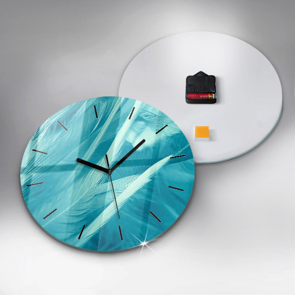 Horloge ronde Vert turquoise vintage