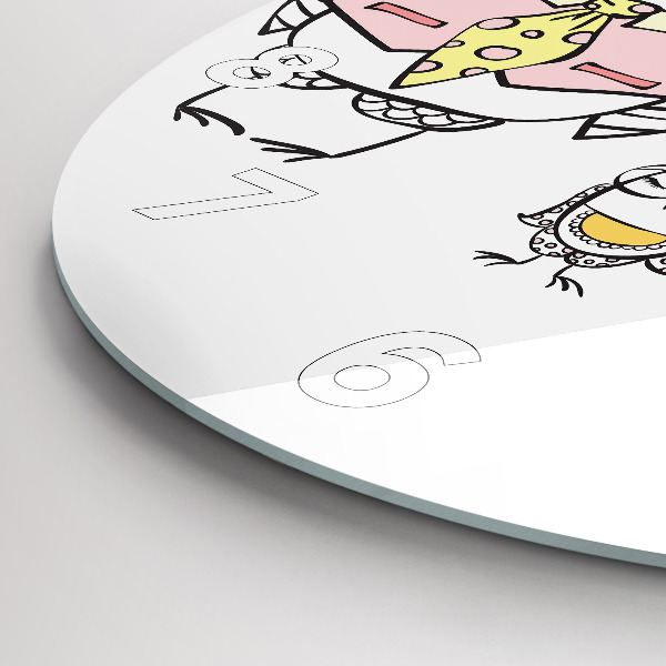 Horloge ronde Affiche vintage de hibou