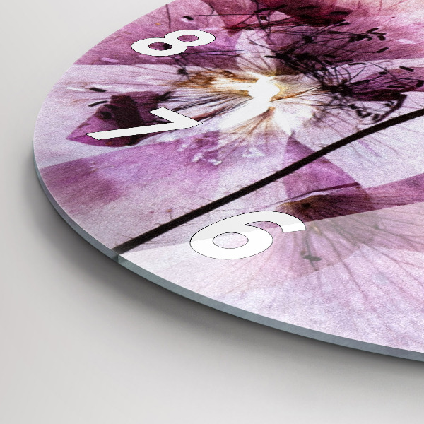 Horloge ronde Fleurs de pavot séchées