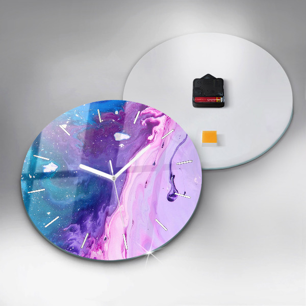 Horloge ronde Fond coloré