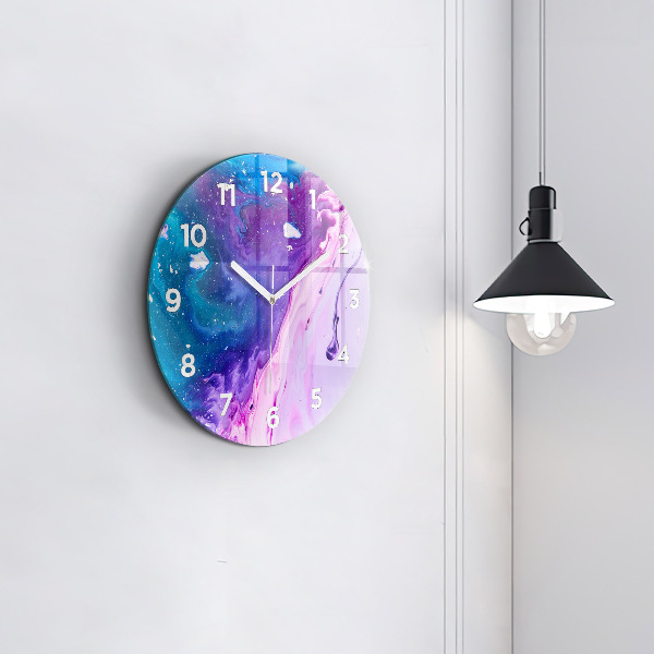 Horloge ronde Fond coloré