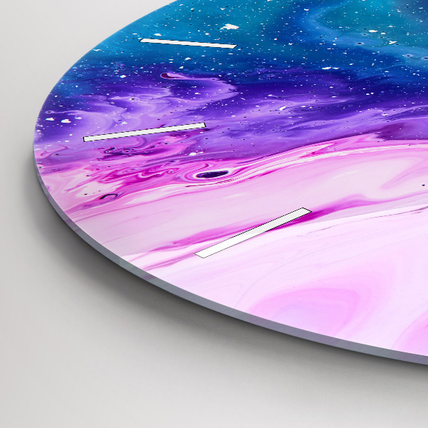 Horloge ronde Fond coloré