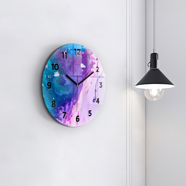Horloge ronde Fond coloré