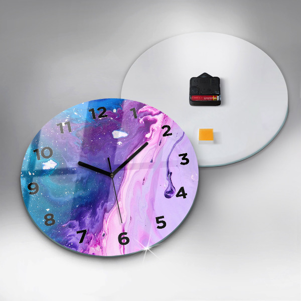 Horloge ronde Fond coloré