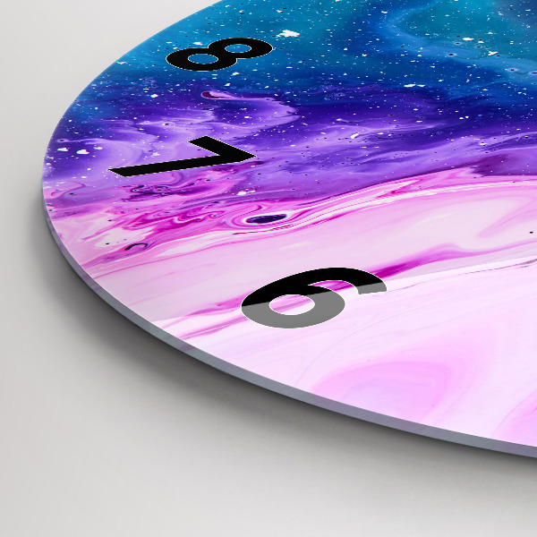 Horloge ronde Fond coloré