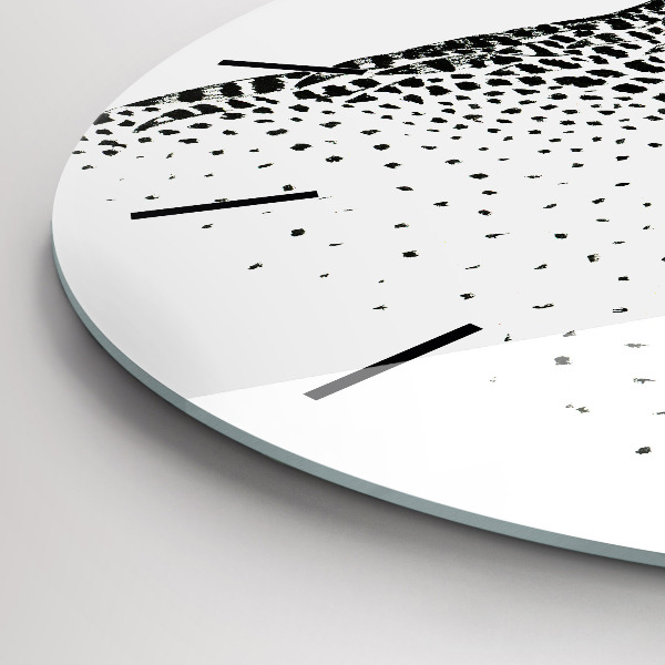 Horloge ronde Hibou dessiné avec des lunettes