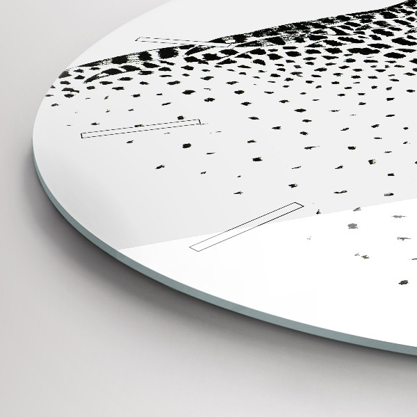 Horloge ronde Hibou dessiné avec des lunettes