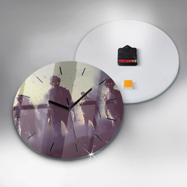 Horloge ronde Zombies la nuit - Halloween