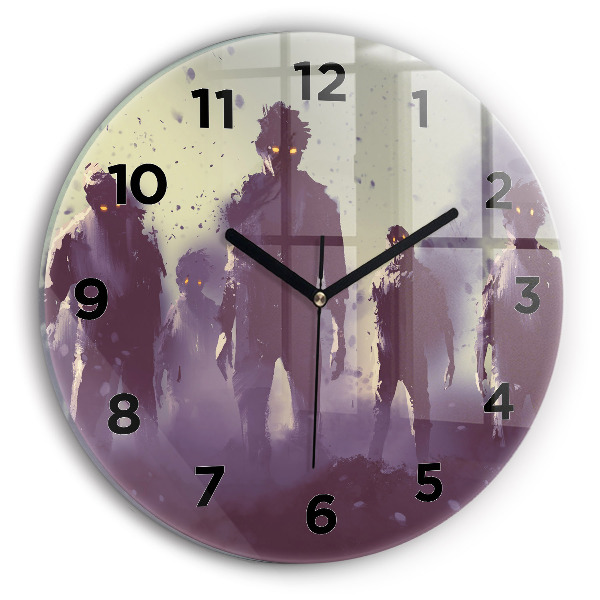 Horloge ronde Zombies la nuit - Halloween