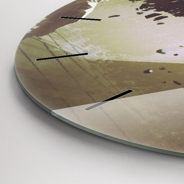 Horloge ronde Combat robot contre samouraï