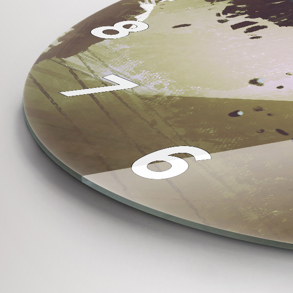 Horloge ronde Combat robot contre samouraï