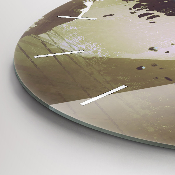 Horloge ronde Combat robot contre samouraï