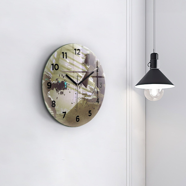 Horloge ronde Combat robot contre samouraï