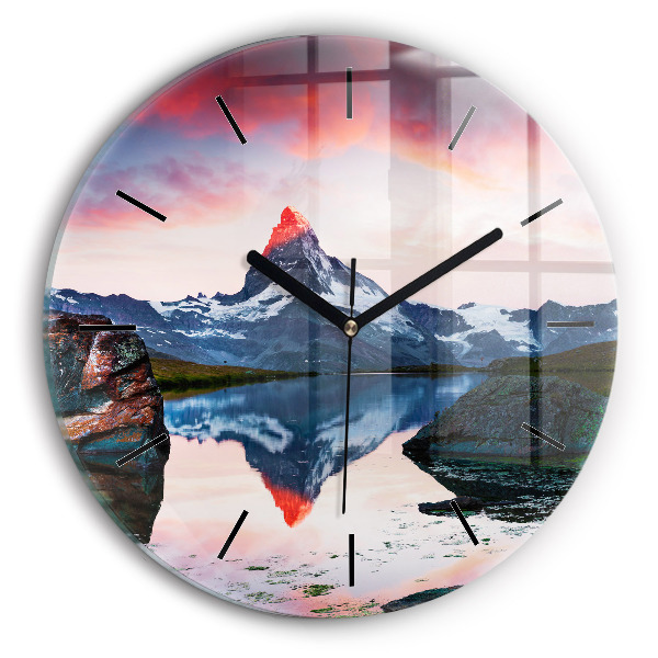 Horloge ronde Lac Stellisee Matterhorn