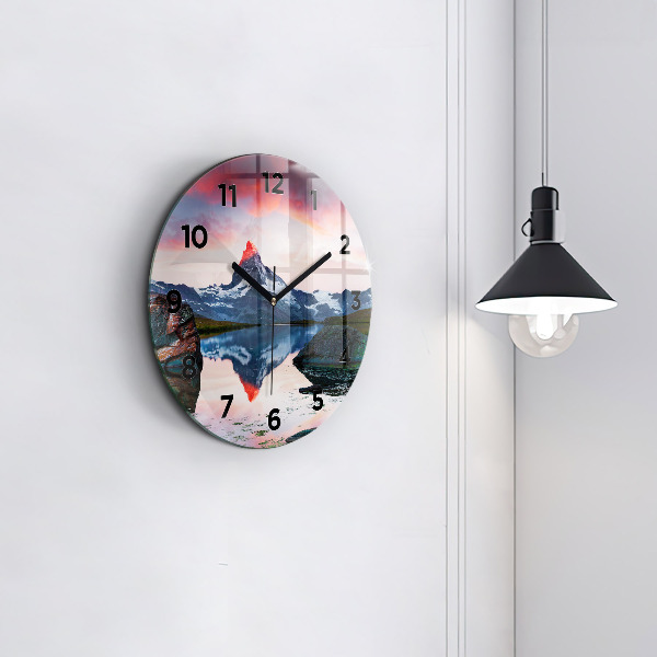 Horloge ronde Lac Stellisee Matterhorn