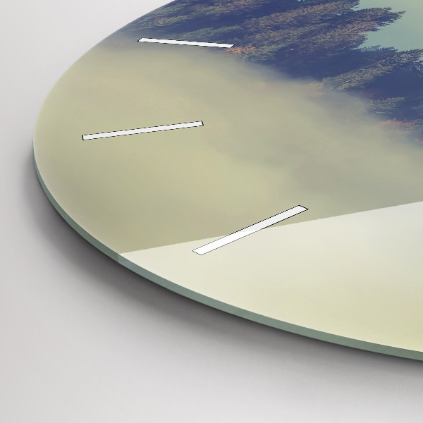 Horloge ronde Aigle de la forêt brumeuse