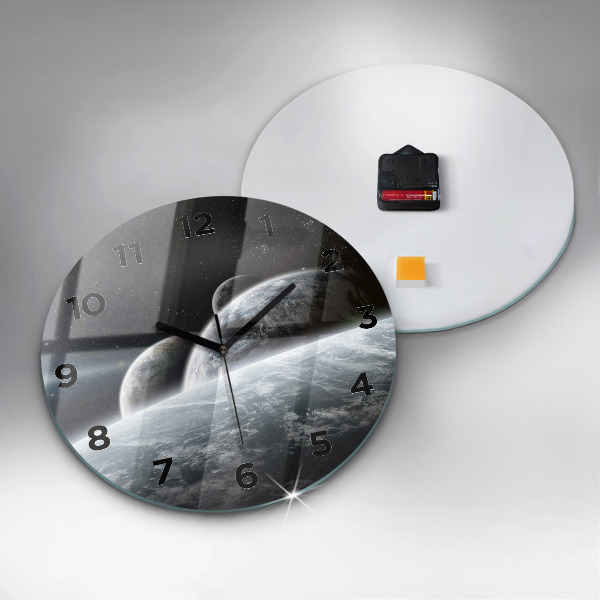 Horloge ronde 'L''espace et les planètes'