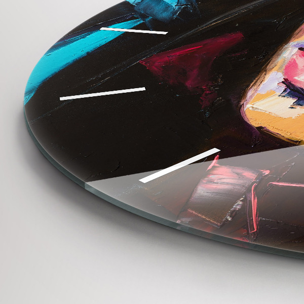 Horloge ronde 'Portrait d''une femme'