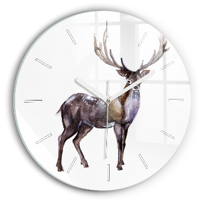 Horloge ronde Le cerf, roi du désert