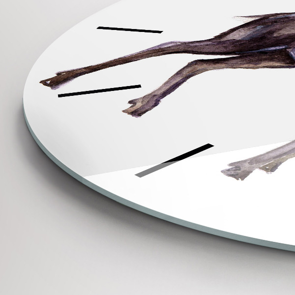 Horloge ronde Le cerf, roi du désert