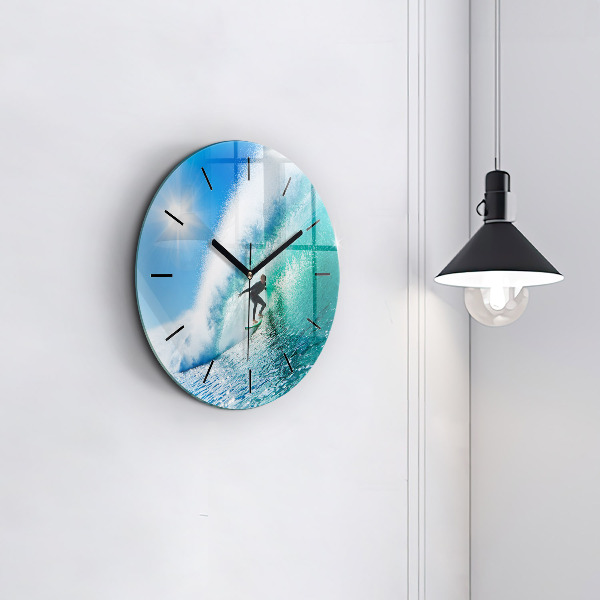 Horloge ronde Surf à Hawaï