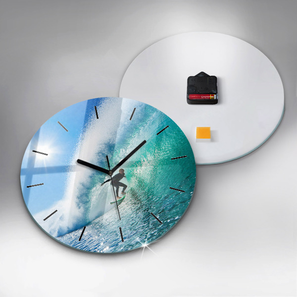 Horloge ronde Surf à Hawaï