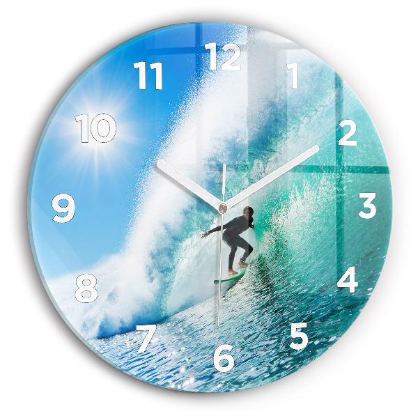 Horloge ronde Surf à Hawaï