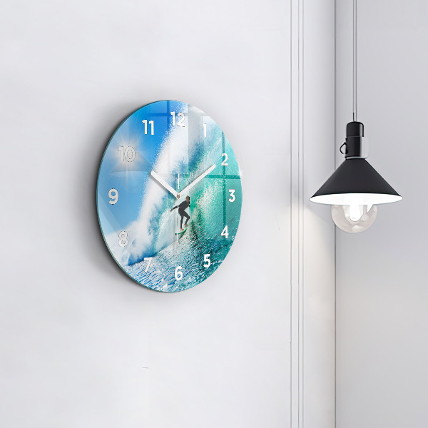 Horloge ronde Surf à Hawaï