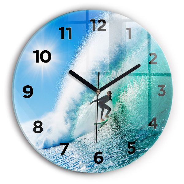 Horloge ronde Surf à Hawaï