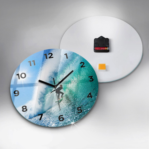 Horloge ronde Surf à Hawaï