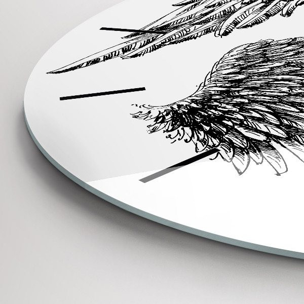 Horloge ronde 'ailes d''ange'