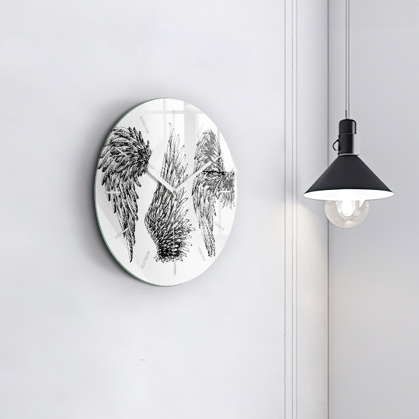 Horloge ronde 'ailes d''ange'