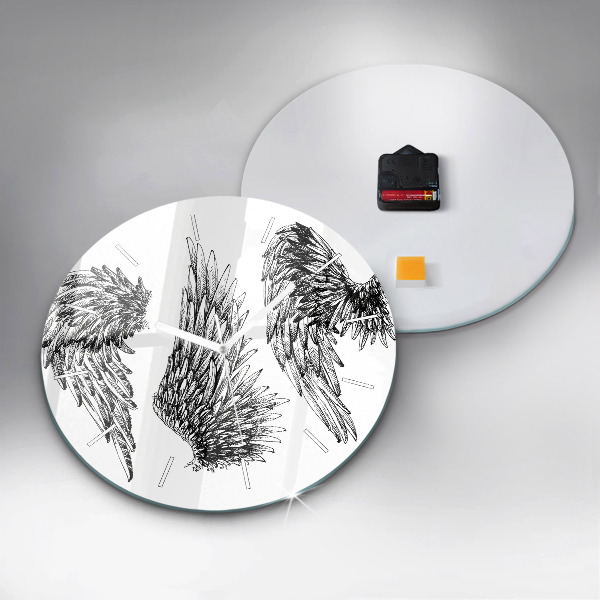 Horloge ronde 'ailes d''ange'