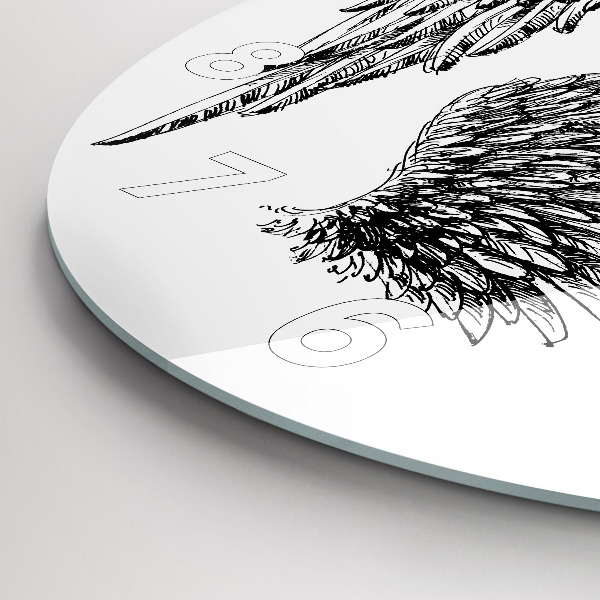 Horloge ronde 'ailes d''ange'