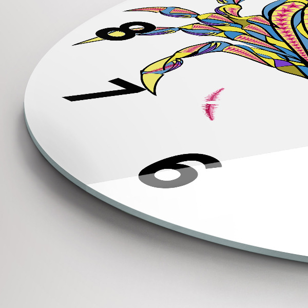 Horloge ronde Crabe ethnique