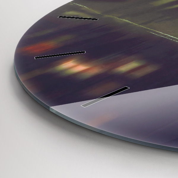 Horloge ronde Des gens avec des parapluies