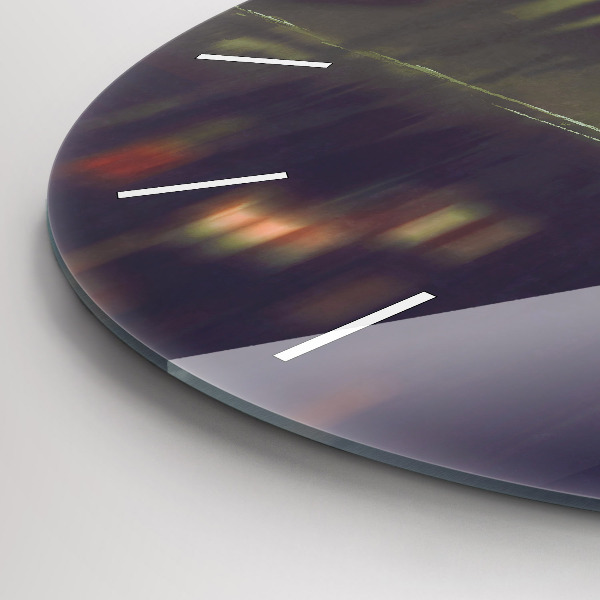 Horloge ronde Des gens avec des parapluies