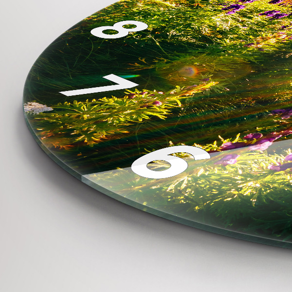 Horloge ronde Prairie de lavande