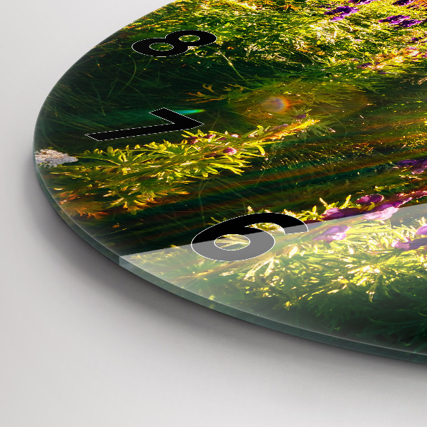 Horloge ronde Prairie de lavande