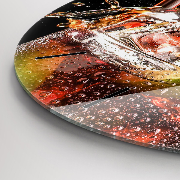 Horloge ronde Boire avec de la glace